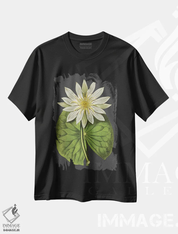 تیشرت مشکی طرح دار سوسن، دکور معاصر اثر لِتِرد اند لایند | immage.ir