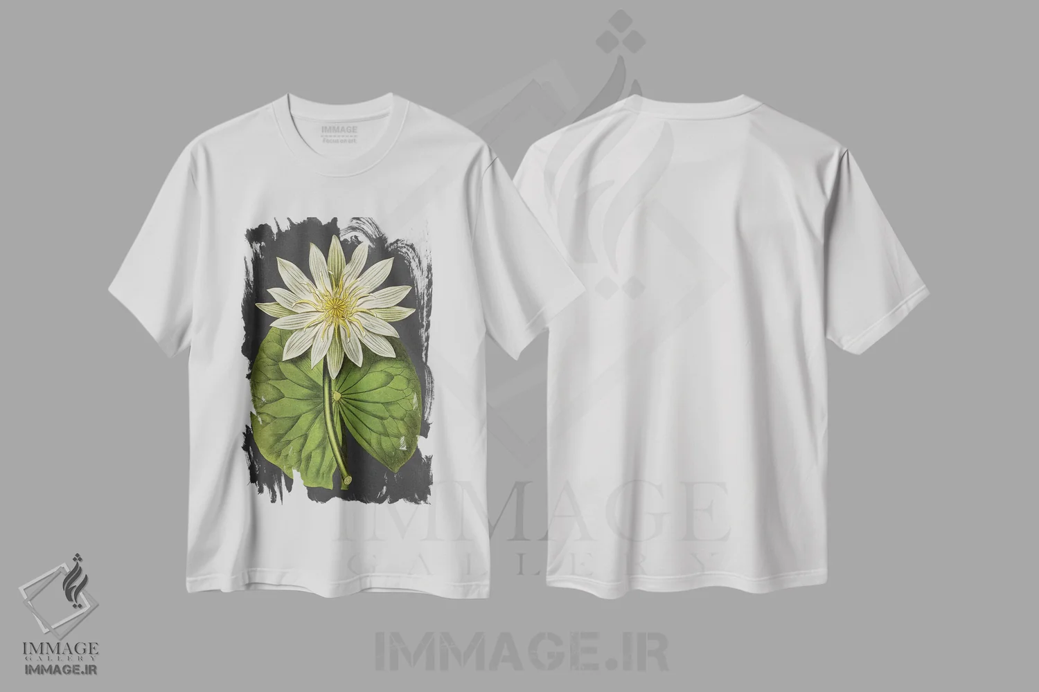 تیشرت سفید طرح دار سوسن، دکور معاصر اثر لِتِرد اند لایند | فروشگاه ایماژ
