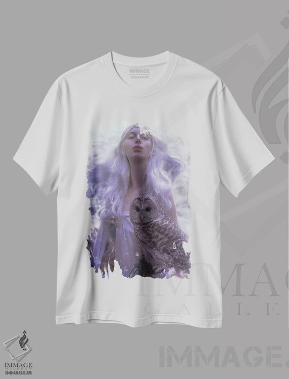 تیشرت سفید طرح دار غیب گو، دکور آسیایی اثر لیلین لیو | immage.ir