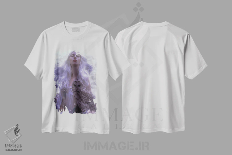 تیشرت سفید طرح دار غیب گو، دکور آسیایی اثر لیلین لیو | immage.ir