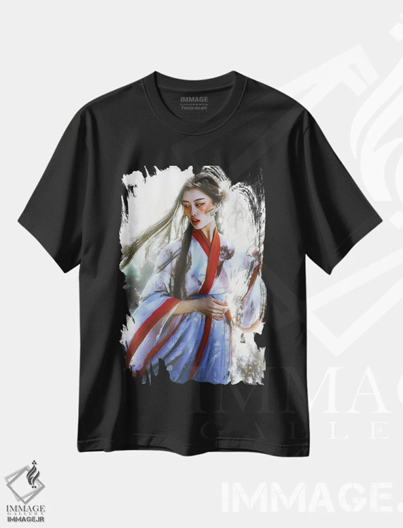تیشرت مشکی طرح دار رویاپرداز II، دکور آسیایی اثر لیلین لیو | immage.ir