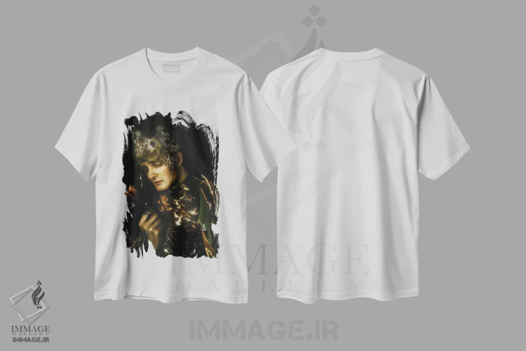 تیشرت سفید طرح دار افسرده، هنر فاخر معاصر اثر لیلین لیو | immage.ir