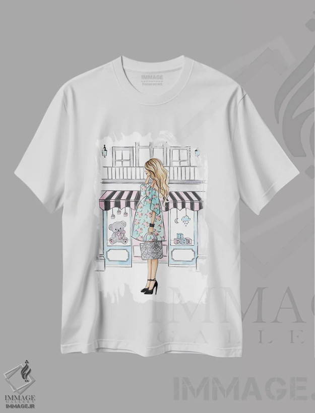 تیشرت سفید طرح دار مادر آینده؛ بلوند، مدیوم اثر لالانا آرتس | فروشگاه ایماژ