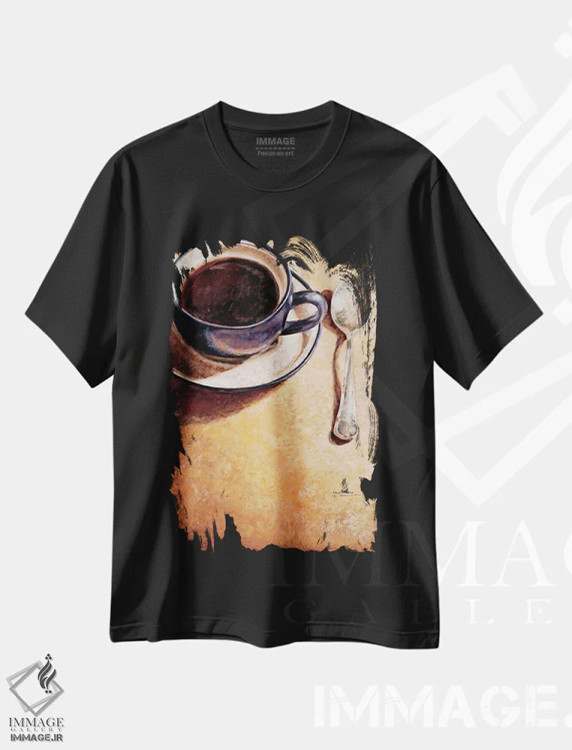 تیشرت مشکی طرح دار انتظار، مدیوم اثر آدولف یوورا | immage.ir