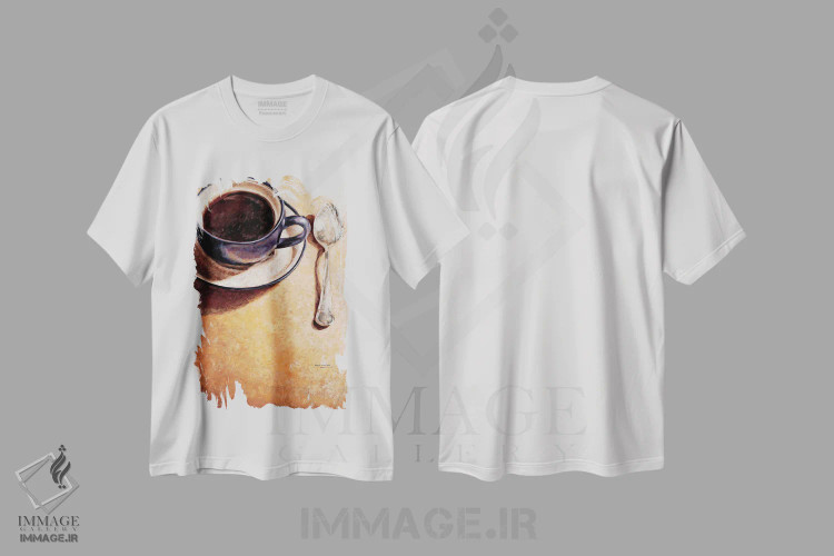 تیشرت سفید طرح دار انتظار، مدیوم اثر آدولف یوورا | فروشگاه ایماژ