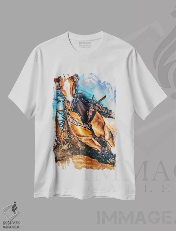 تیشرت سفید طرح دار دستیابی به موفقیت، تزئینی اثر لیزا لوپاک | فروشگاه ایماژ