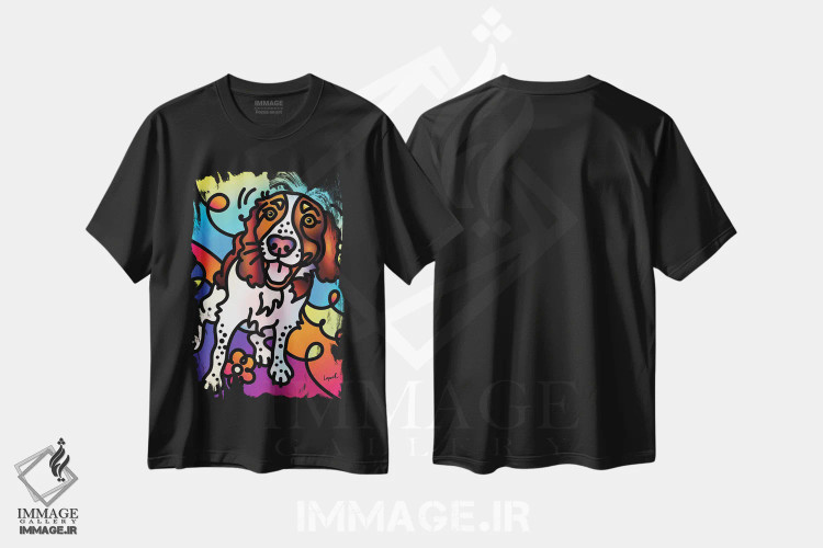 تیشرت مشکی طرح دار توتیان، هنر دیجیتال اثر لیزا لوپاک | فروشگاه ایماژ