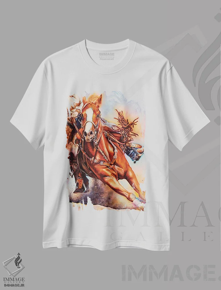 تیشرت سفید طرح دار سخن پایانی یا ضربه آخر، تزئینی اثر لیزا لوپاک | فروشگاه ایماژ