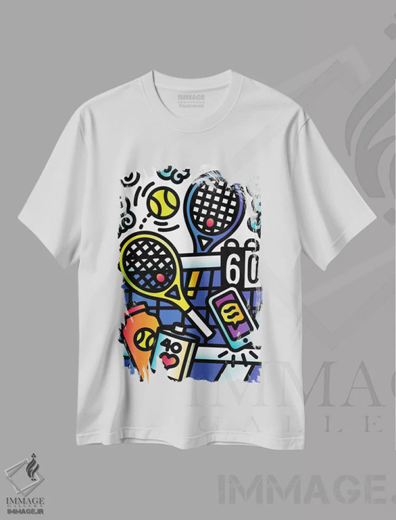 تیشرت سفید طرح دار سس مخفی، هنر دیجیتال اثر لیزا لوپاک | immage.ir