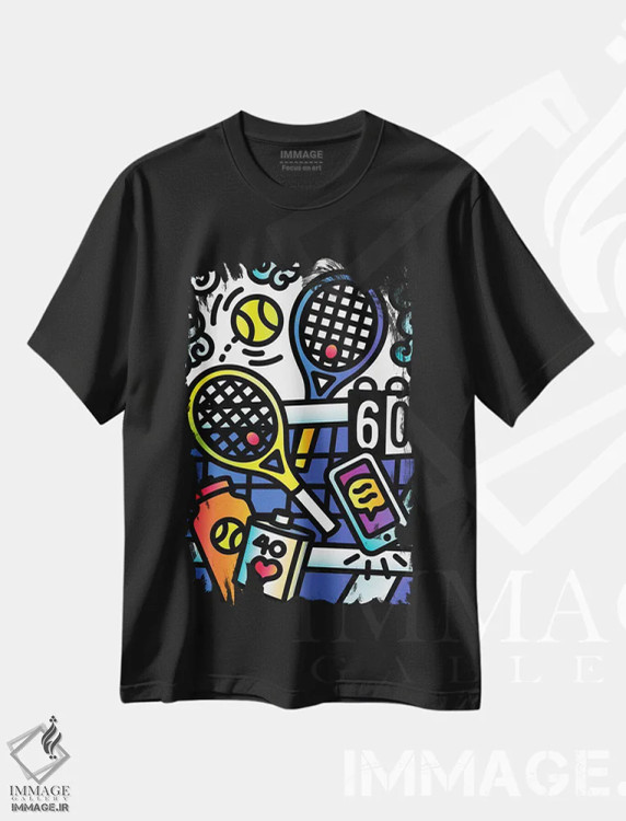 تیشرت مشکی طرح دار سس مخفی، هنر دیجیتال اثر لیزا لوپاک | فروشگاه ایماژ