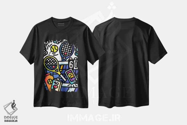 تیشرت مشکی طرح دار سس مخفی، هنر دیجیتال اثر لیزا لوپاک | فروشگاه ایماژ