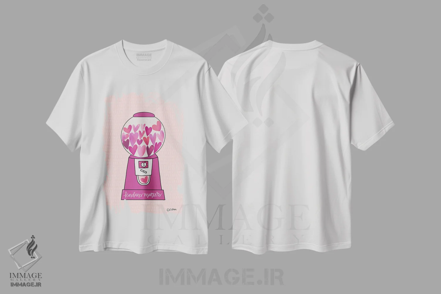 تیشرت سفید طرح دار مهر اهمیت دارد، تزئینی اثر لیزا لارسون | فروشگاه ایماژ