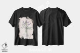 تیشرت مشکی طرح دار اسطوخودوس، دست نقاشی و طراحی دستی اثر لیلی و ول | immage.ir