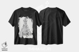 تیشرت مشکی طرح دار لباس ضرب المثل ۳۱، نقاشی و تصویرگری سیاه و سفید اثر لیلی و ول | immage.ir