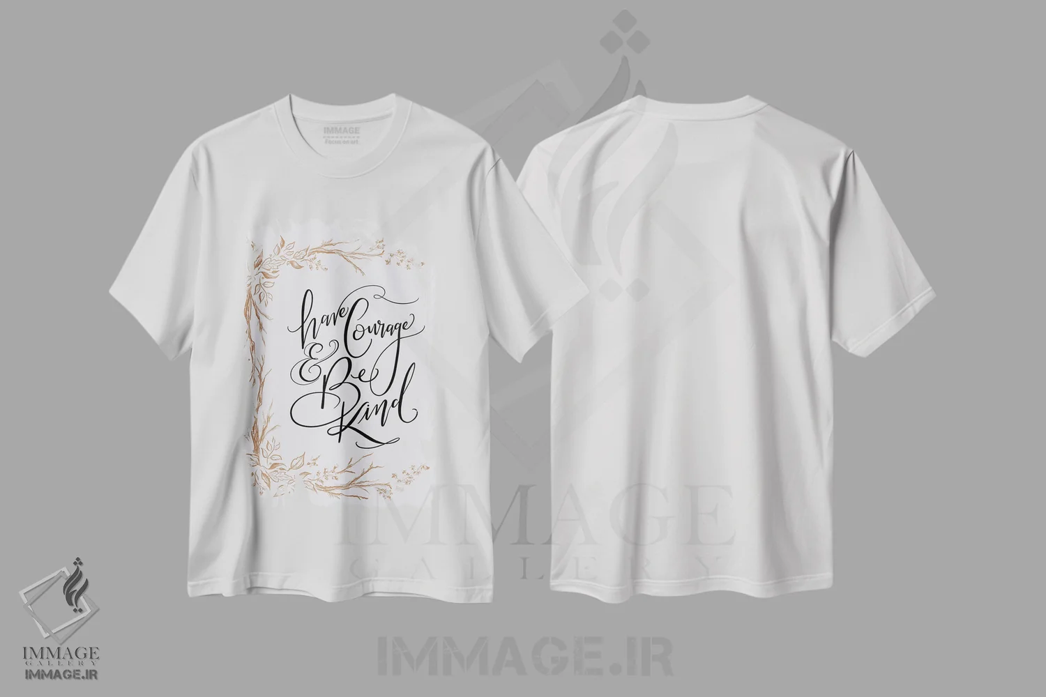 تیشرت سفید طرح دار شجاع باش و مهربان، دست نقاشی و طراحی دستی اثر لیلی و ول | فروشگاه ایماژ