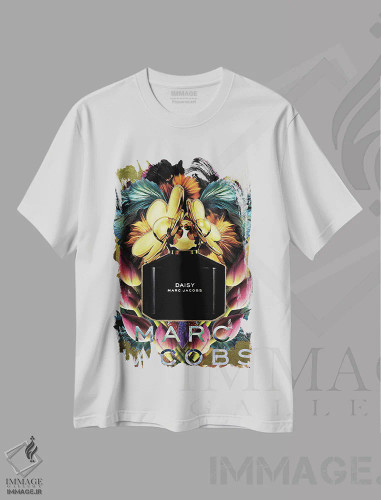 تیشرت سفید طرح دار گل مروارید، هنر فاخر معاصر اثر لولیتا لورنزو | فروشگاه ایماژ