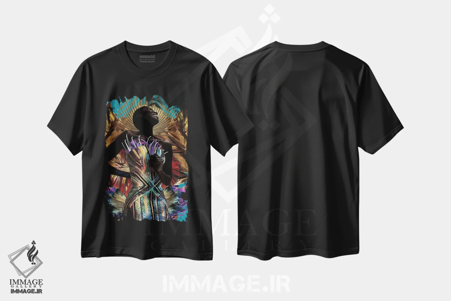 تیشرت مشکی طرح دار هاتور، تزئینی اثر لولیتا لورنزو | فروشگاه ایماژ