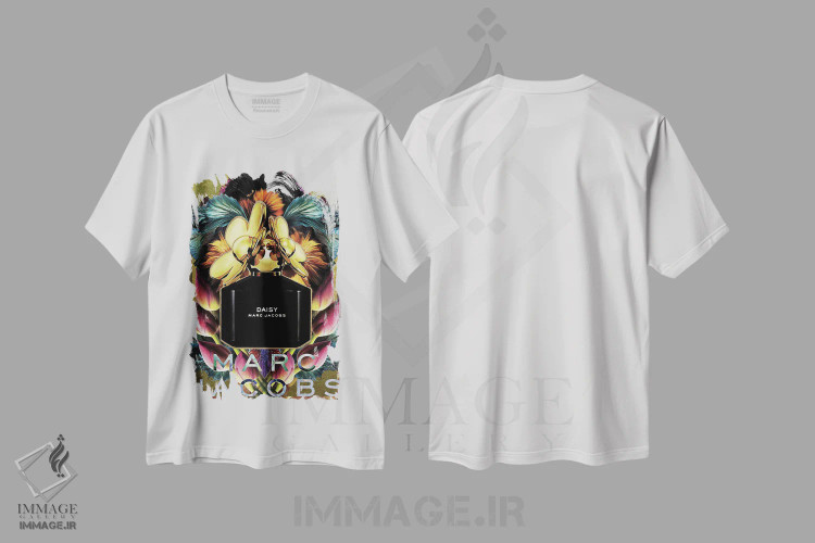 تیشرت سفید طرح دار گل مروارید، هنر فاخر معاصر اثر لولیتا لورنزو | فروشگاه ایماژ