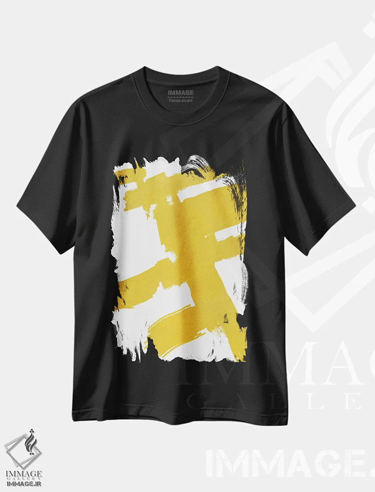 تیشرت مشکی طرح دار طرح انتزاعی ۸ اثر لورا مِی دوریس | immage.ir