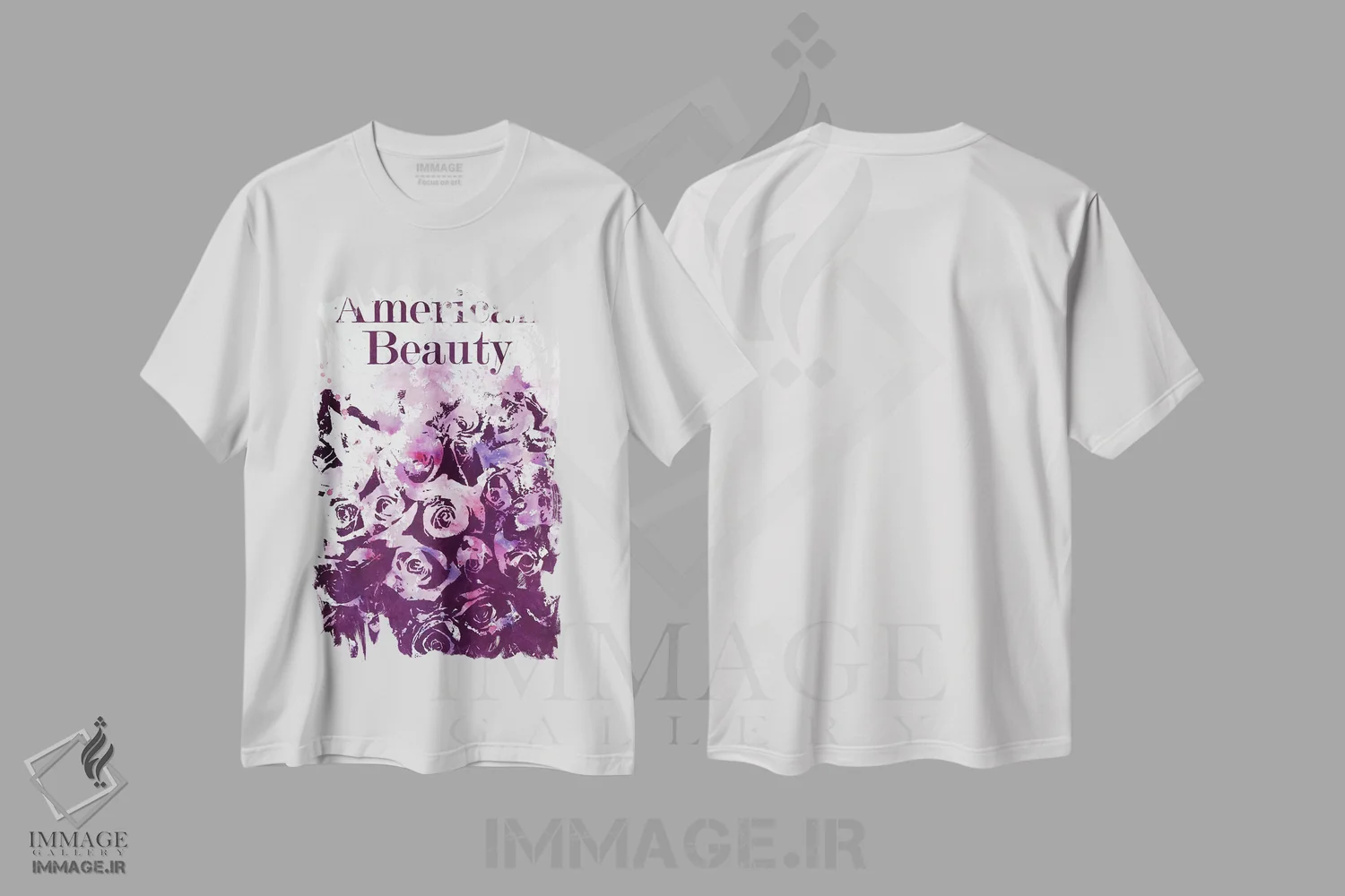 تیشرت سفید طرح دار زیبایی آمریکایی ۱، هنر فاخر اثر لورا مِی دوریس | immage.ir
