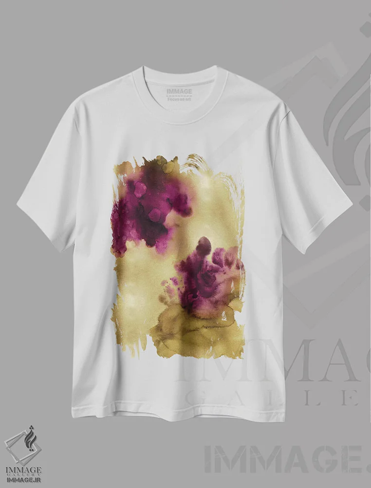 تیشرت سفید طرح دار وسوسه انگیز در طلا اثر لورِن میچل | فروشگاه ایماژ