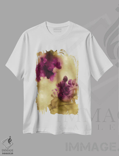 تیشرت سفید طرح دار وسوسه انگیز در طلا اثر لورِن میچل | فروشگاه ایماژ