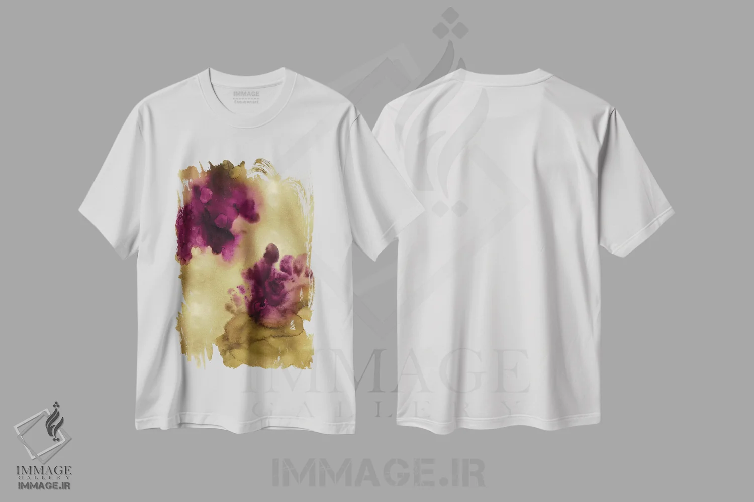 تیشرت سفید طرح دار وسوسه انگیز در طلا اثر لورِن میچل | فروشگاه ایماژ