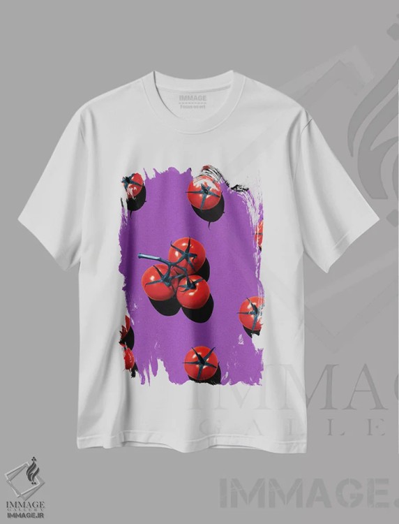 تیشرت سفید طرح دار میوه ۲۰، هنر فاخر معاصر اثر لیمُو | فروشگاه ایماژ