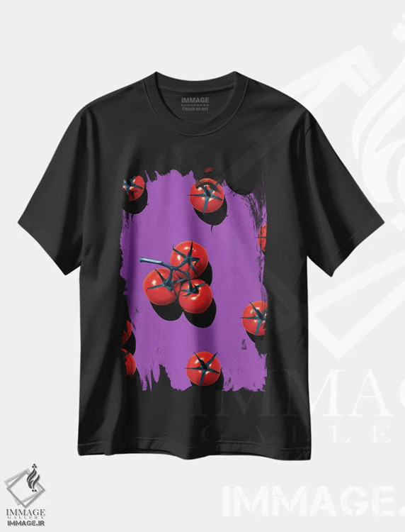 تیشرت مشکی طرح دار میوه ۲۰، هنر فاخر معاصر اثر لیمُو | immage.ir