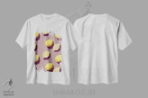 تیشرت سفید طرح دار میوه ۱۹، هنر فاخر معاصر اثر لیمُو | immage.ir