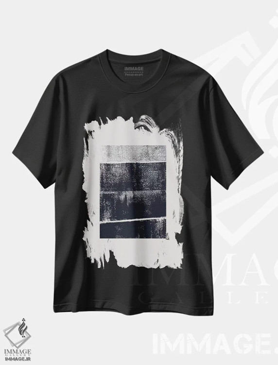 تیشرت مشکی طرح دار هندریک اثر لیمُو | فروشگاه ایماژ