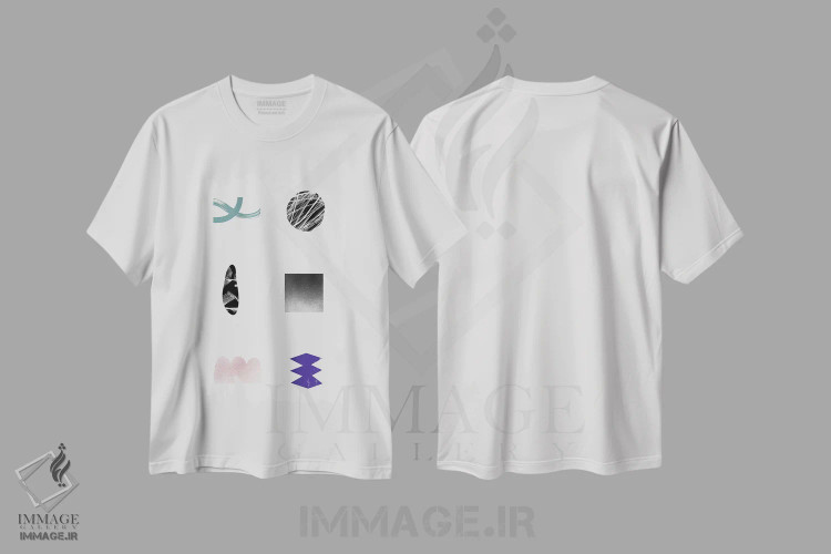 تیشرت سفید طرح دار بالا اثر لیمُو | فروشگاه ایماژ