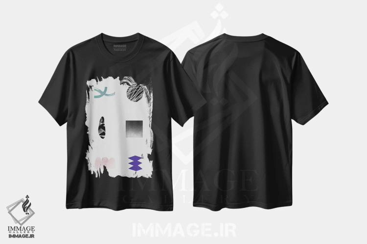 تیشرت مشکی طرح دار بالا اثر لیمُو | immage.ir