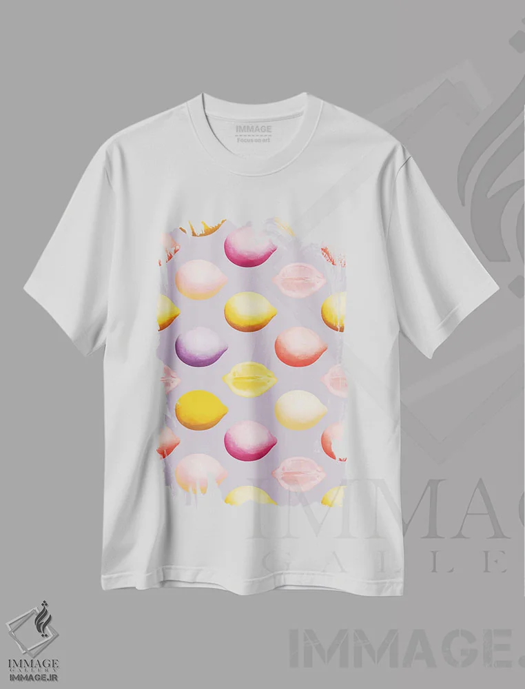 تیشرت سفید طرح دار لیموها، هنر فاخر معاصر اثر لیمُو | immage.ir