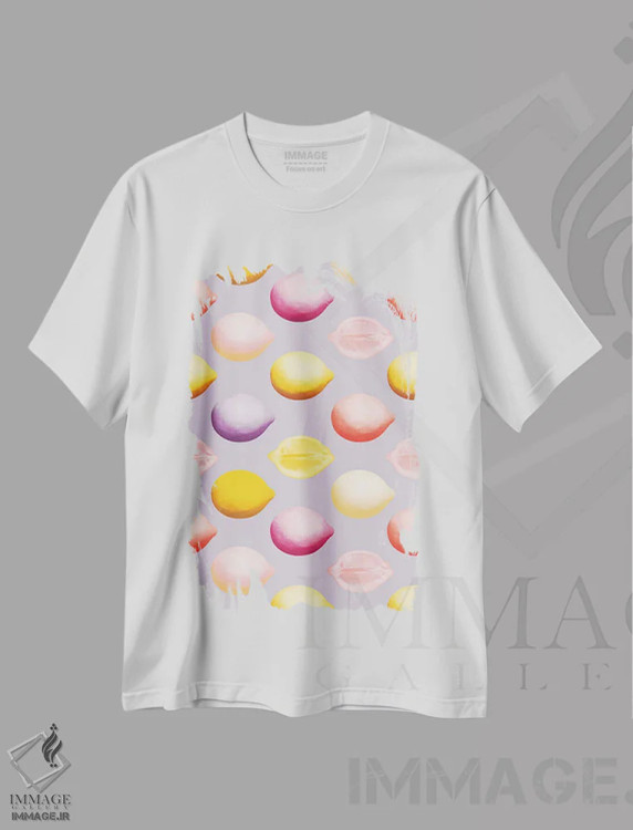 تیشرت سفید طرح دار لیموها، هنر فاخر معاصر اثر لیمُو | immage.ir