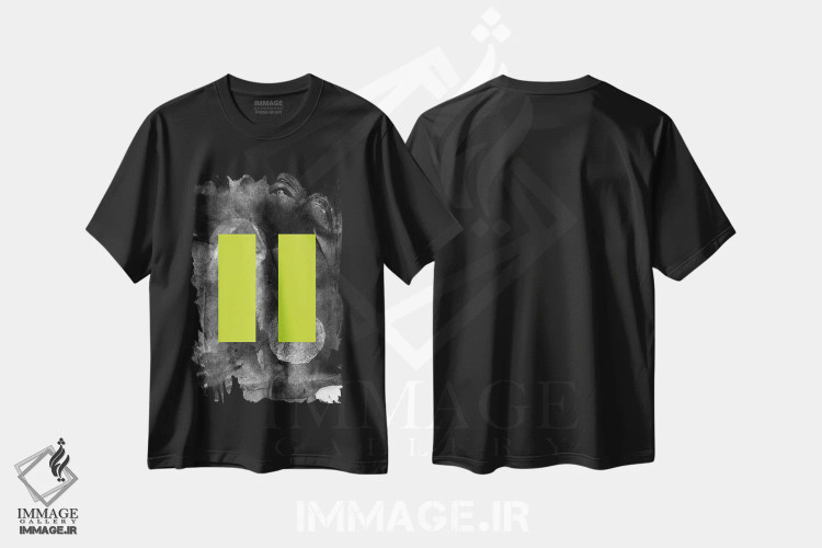 تیشرت مشکی طرح دار بلوک ها ۲ اثر لیمُو | immage.ir