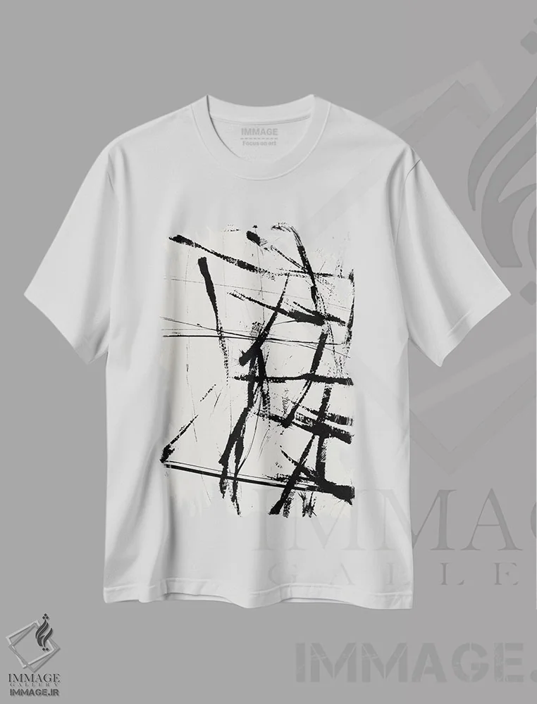 تیشرت سفید طرح دار نِوِن اثر لیمُو | immage.ir
