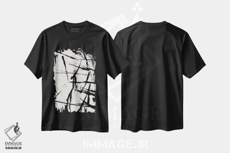 تیشرت مشکی طرح دار نِوِن اثر لیمُو | فروشگاه ایماژ