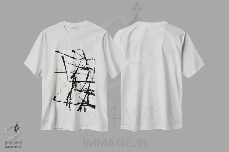 تیشرت سفید طرح دار نِوِن اثر لیمُو | immage.ir