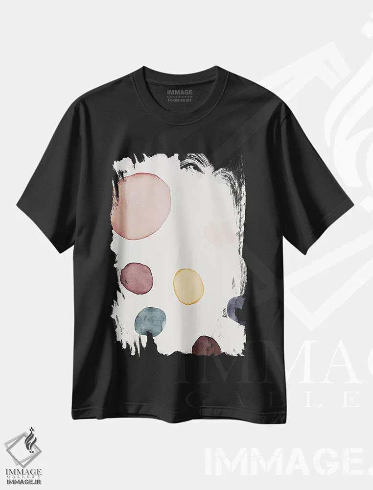 تیشرت مشکی طرح دار صلح اثر لیمُو | فروشگاه ایماژ