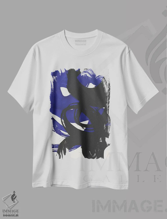 تیشرت سفید طرح دار ساحل اثر لیمُو | فروشگاه ایماژ