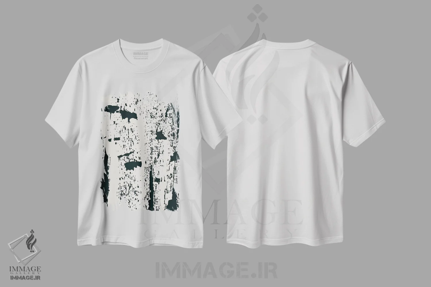 تیشرت سفید طرح دار لای اثر لیمُو | immage.ir