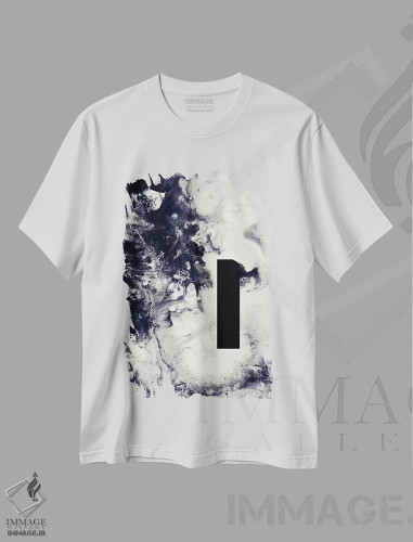 تیشرت سفید طرح دار نفس کشیدن اثر لیمُو | فروشگاه ایماژ