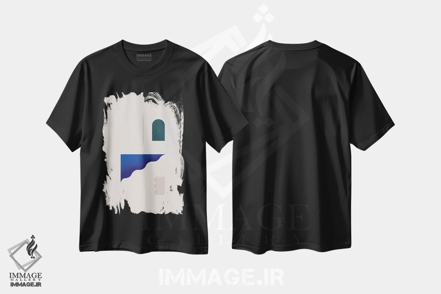 تیشرت مشکی طرح دار مطمئن اثر لیمُو | فروشگاه ایماژ