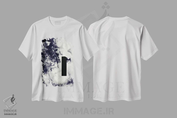 تیشرت سفید طرح دار نفس کشیدن اثر لیمُو | فروشگاه ایماژ