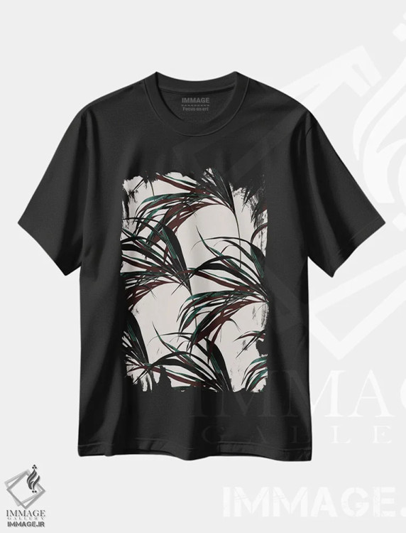 تیشرت مشکی طرح دار استوایی ۷، تزئینی اثر لیمُو | فروشگاه ایماژ