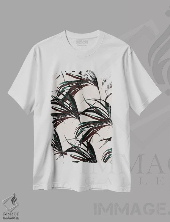 تیشرت سفید طرح دار استوایی ۷، تزئینی اثر لیمُو | immage.ir