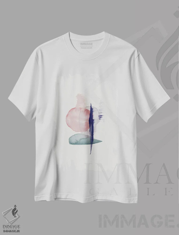 تیشرت سفید طرح دار "ارتباط" اثر لیمُو | immage.ir