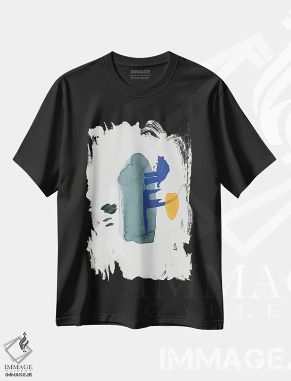 تیشرت مشکی طرح دار "آغاز" اثر لیمُو | immage.ir