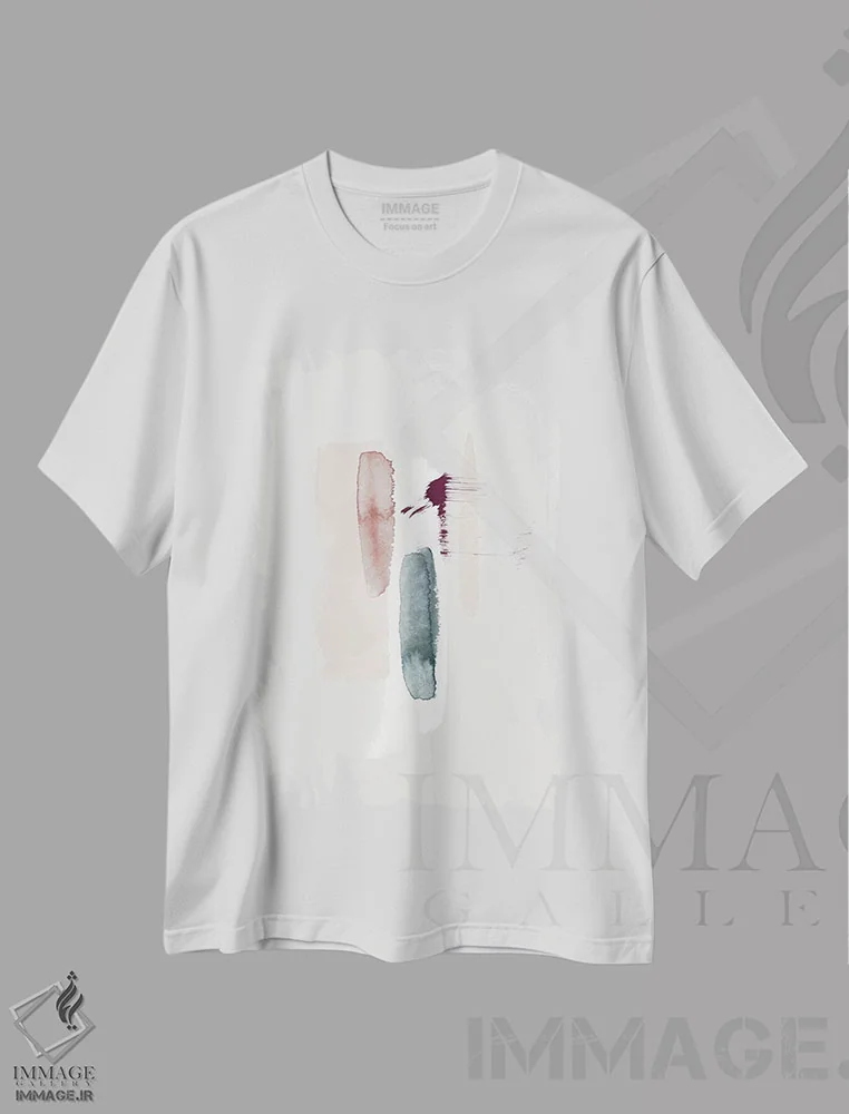 تیشرت سفید طرح دار "ظریف" اثر لیمُو | فروشگاه ایماژ